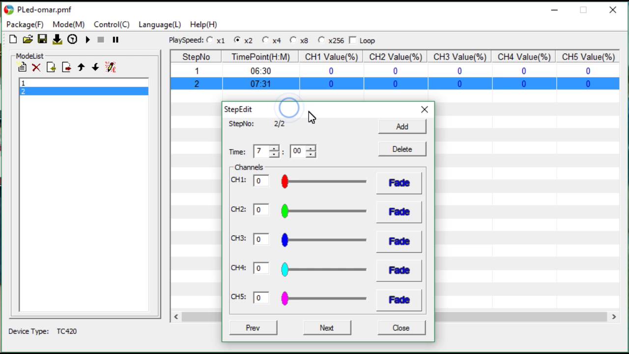 Tutorial programmazione centralina led TC420