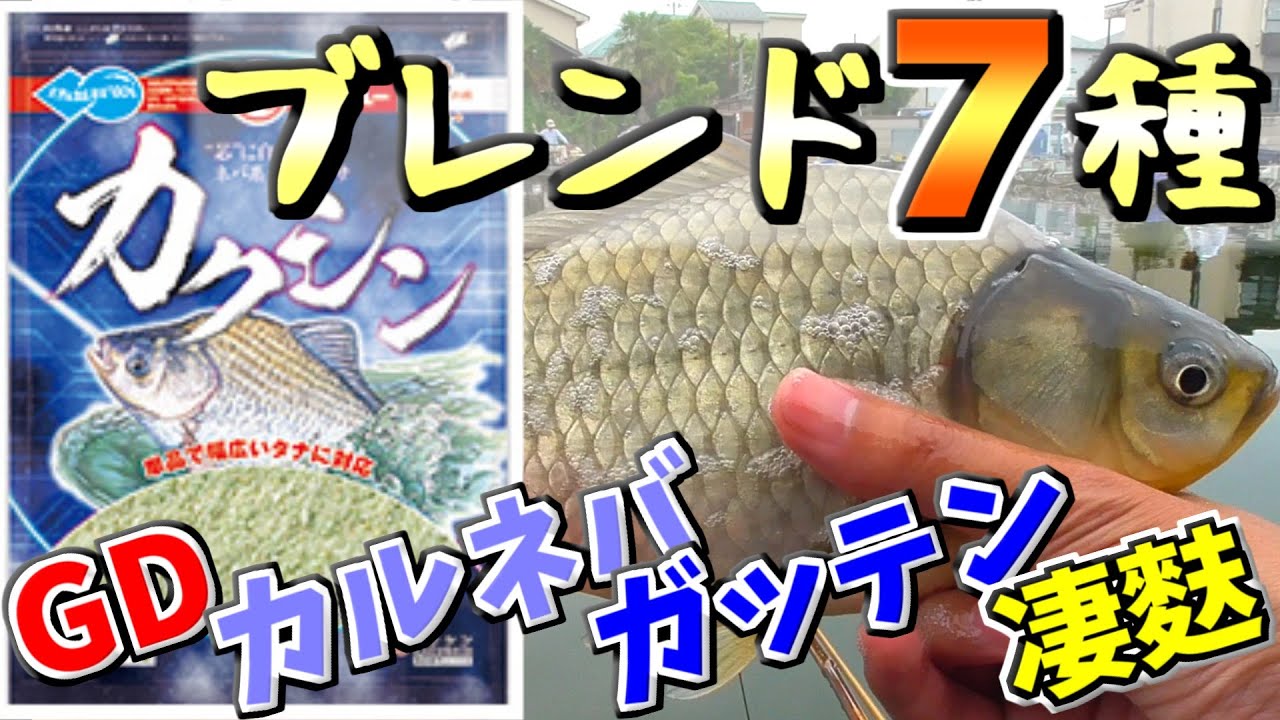 新発売のヘラ餌「カクシン」をブレンド７種類試してみた！浅ダナ両ダンゴで