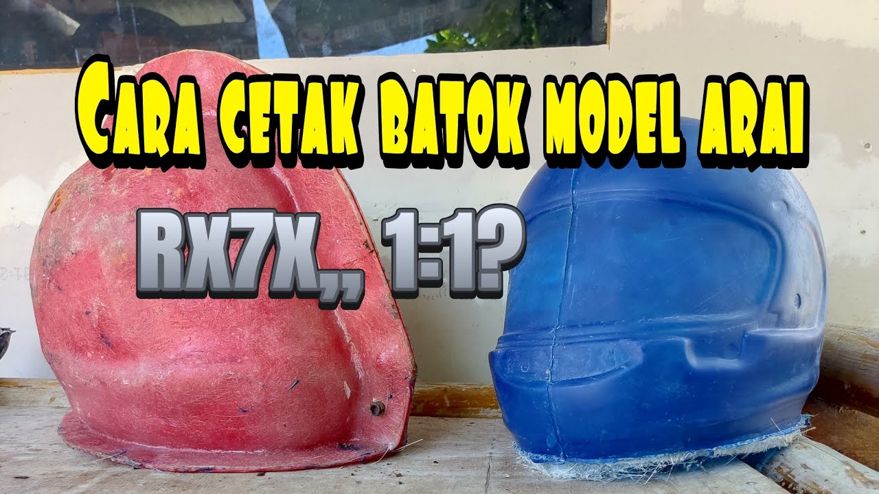 part -1cetak batok model rx7x bahan fiber glass,