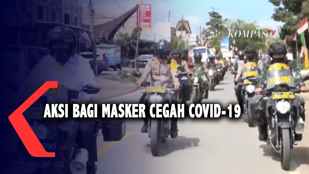 Aksi Bagi Masker Cegah Covid-19 Aparat Gabungan TNI POLRI di Toraja Utara