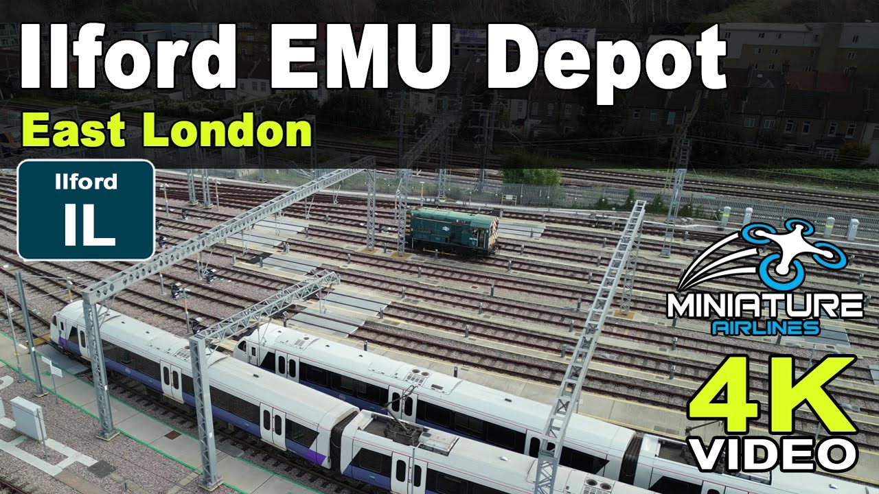 Ilford EMU Depot Aerial Flyover in 4K
