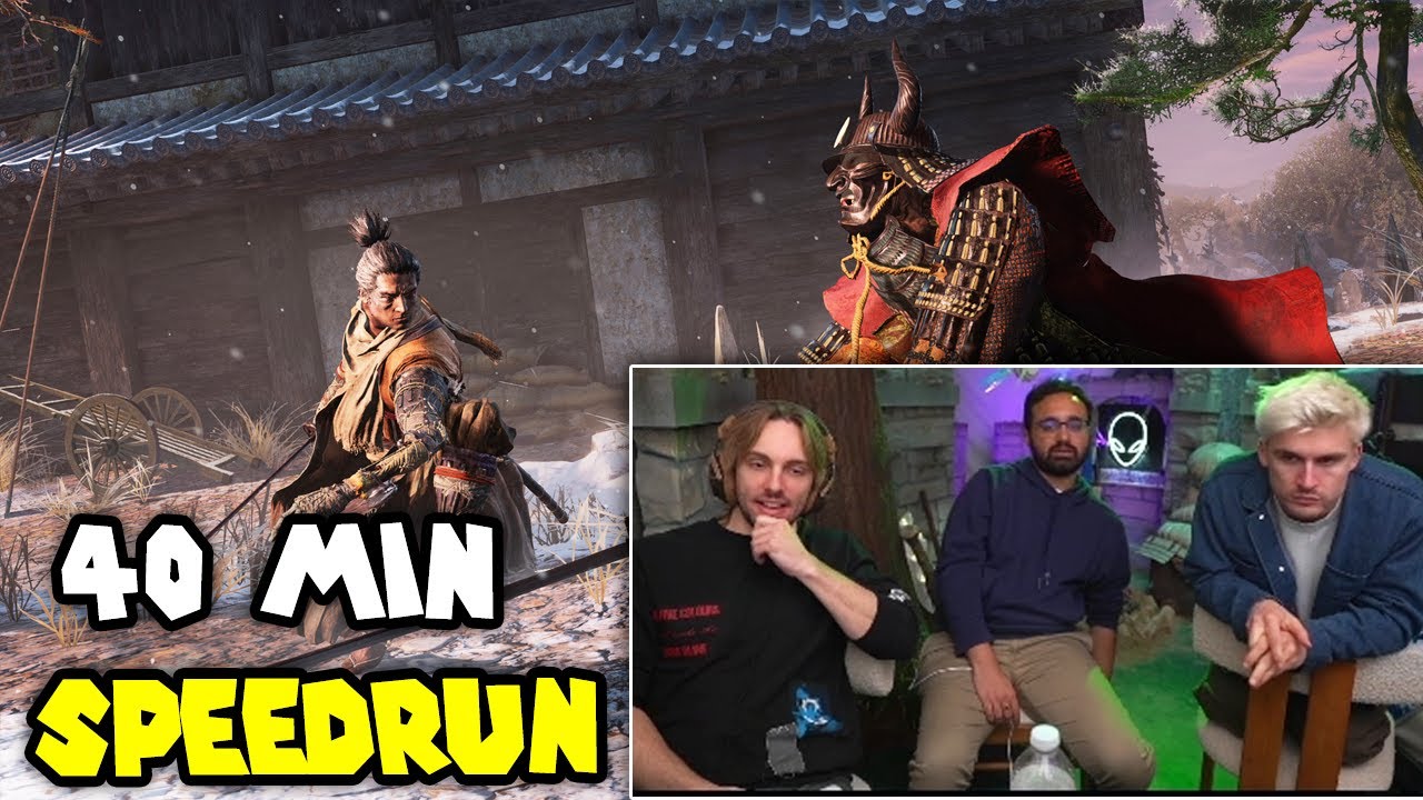 Lil Aggy shows Squeex and Ludwig how to speedrun Sekiro