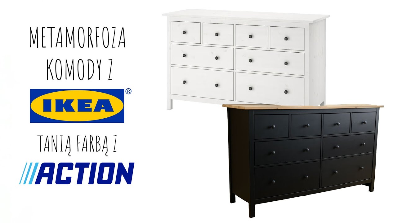 DIY Metamorfoza komody Ikea Hemnes tanimi farbami z Action/Hemnes makover, Spectrum 2in1 Matt paint