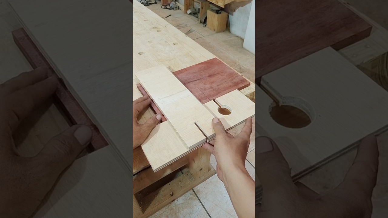Right angle palm router / trimmer jig #short #woodworking