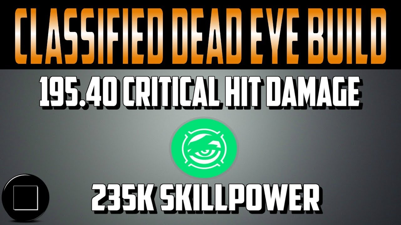 The Division - Classified Dead Eye Build