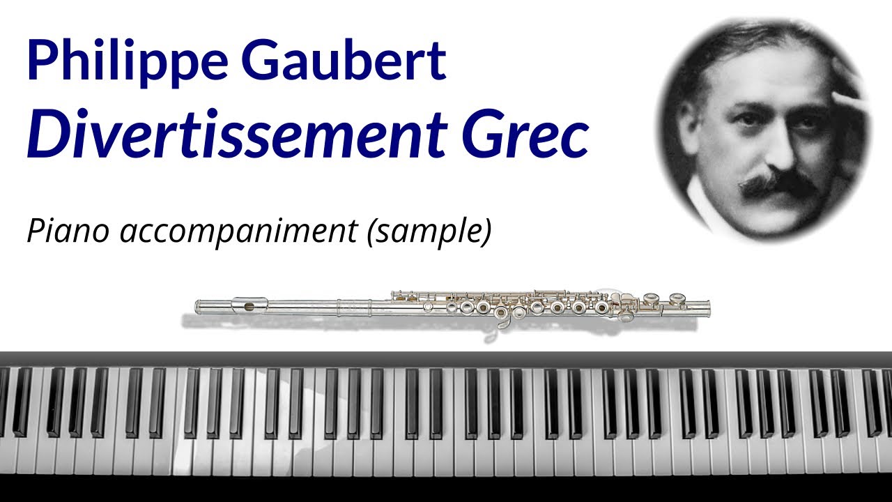 Gaubert Divertissement Grec - piano accompaniment backing track (sample/demo)