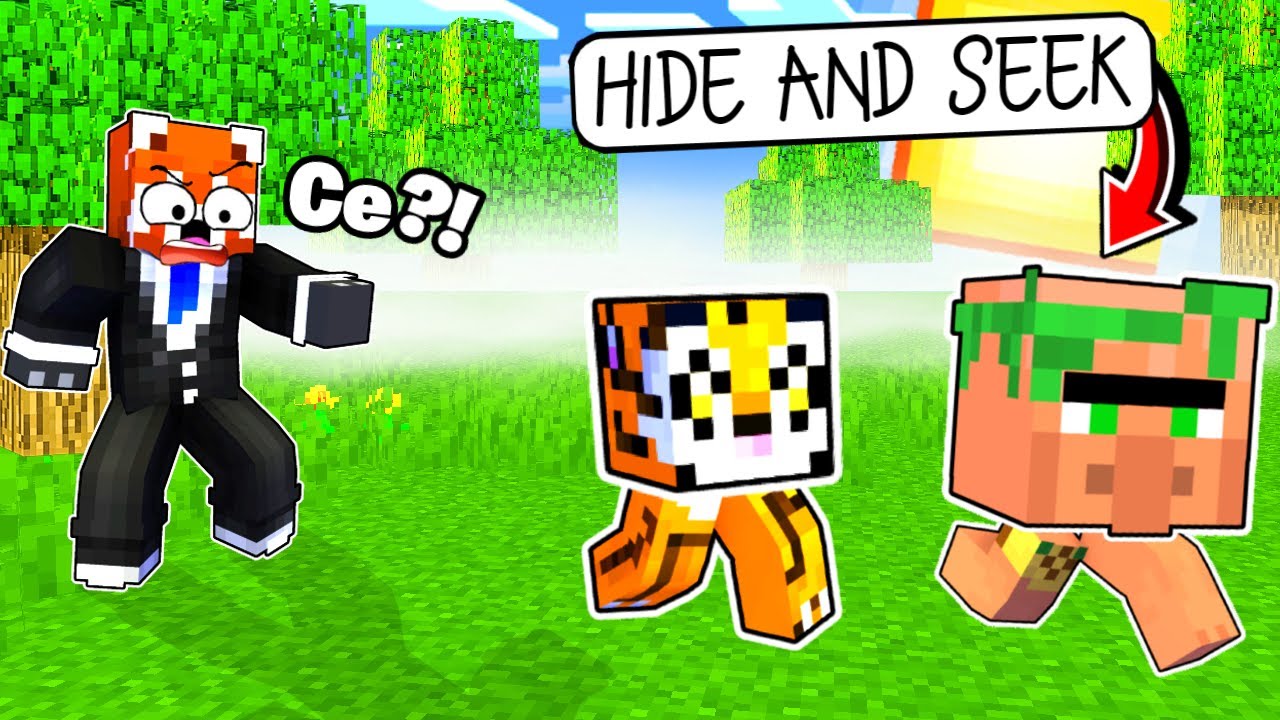 Suntem BLOCKURI cu PICIOARE in HIDE AND SEEK ! Minecraft