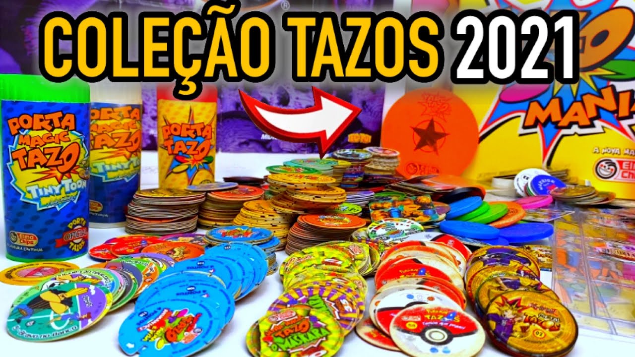 Todos os Tazos lançados pela Elma Chips dos anos 90 até 2021 - Minha coleção