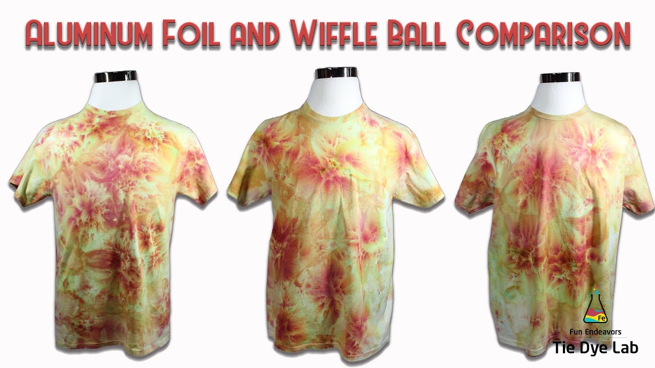 Tie Dye Designs: Wiffle Ball and Aluminum Foil Experiment [TDS]
