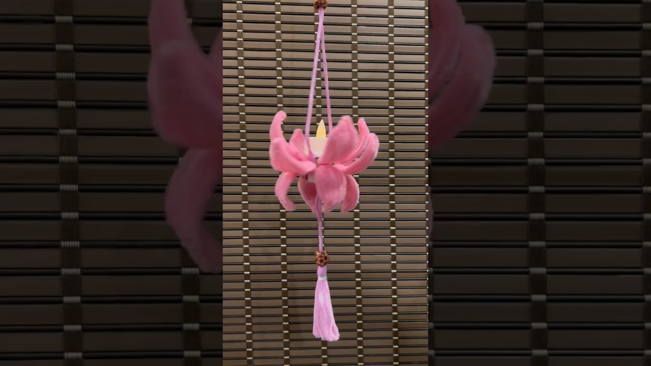 DIY Lotus Hanging Tea Light Holder #diy #shorts #lotus