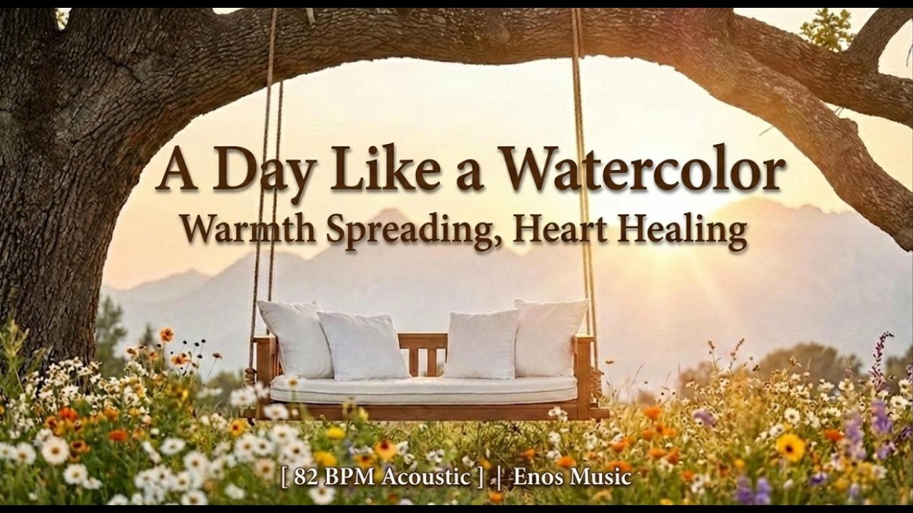 A Day Like a Watercolor (82 BPM Acoustic) | 수채화처럼 맑게 갠 하루 🎨 마음의 경계를 허무는 봄날의 캠핑카 여행