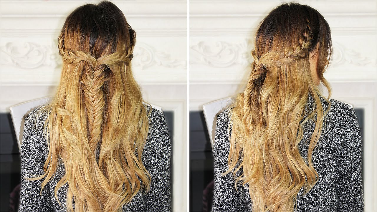 Half Up Half Down Hairstyle for Long Hair