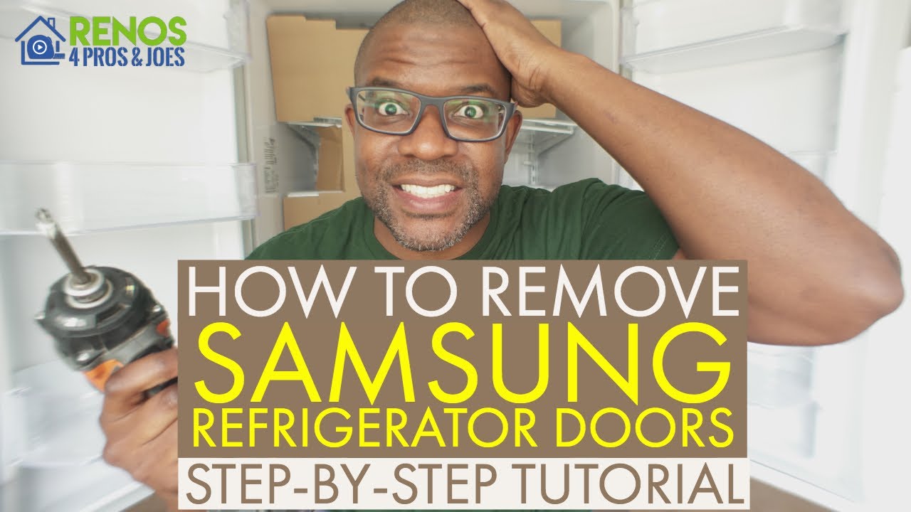 Как снять дверцы холодильника Samsung