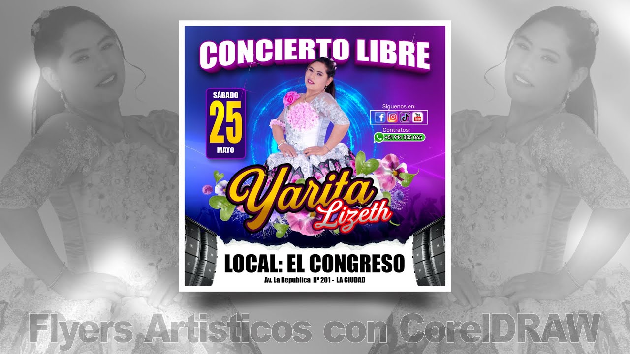 Como CREAR FLYERS ARTISTICO en CorelDRAW - DESCARGA GRATIS - CDR