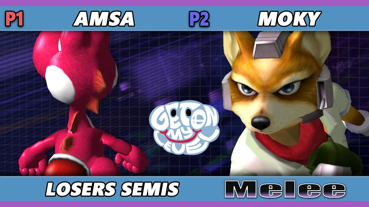 GOML 2023 Losers Semis - aMSa (Yoshi) Vs. Moky (Fox) Smash Melee - SSBM