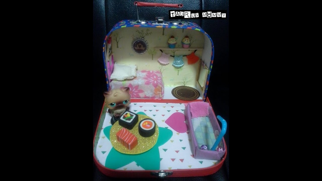 Vintage Littlest Pet Shop DIY Portable Dollhouse: Tour & Tutorial for Handmade Miniature Furniture