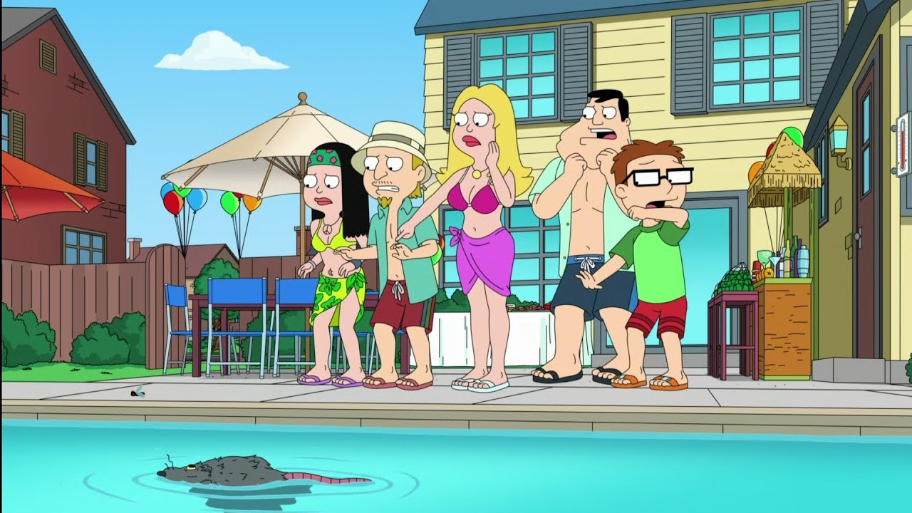 American Dad: A dead rat in the water but can't stop the pool party.