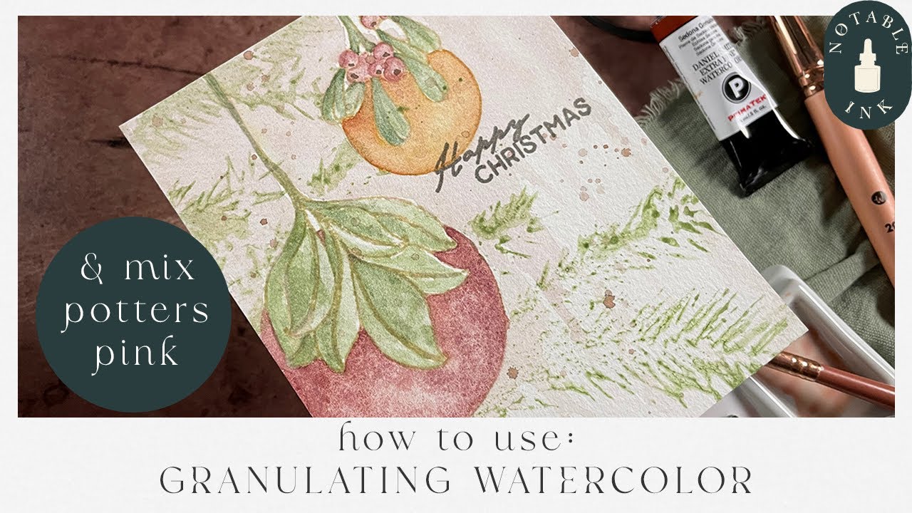 Get the MOST out of GRANULATING Watercolors & Mix POTTER's PINK