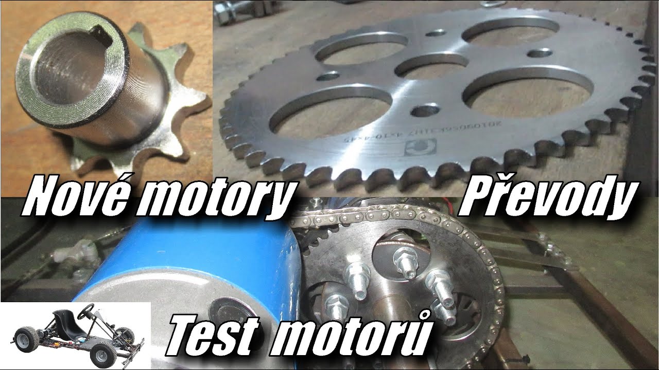 Stavba motokáry domácí výroby 11. díl - Nové motory, převody + test motorů na zadní nápravě