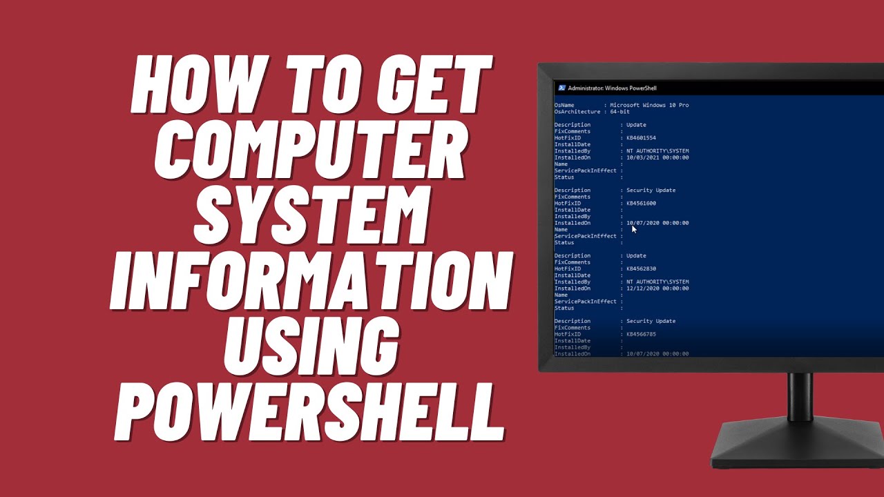 How To Get Computer System Information Using PowerShell on Windows 10
