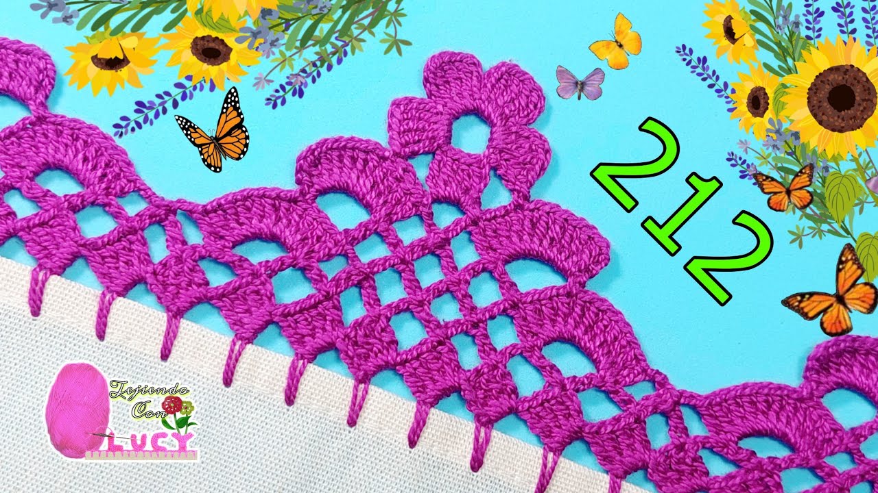 Puntilla 212/ Es una hermosura de puntilla! Diseño exclusivo y original‼️ 🧵🧶