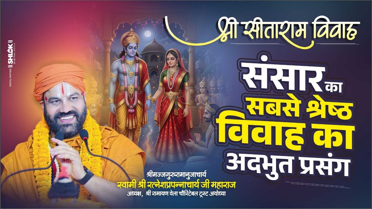 श्री सीताराम विवाह - संसार के सबसे श्रेष्ठ विवाह का प्रसंग ! Shri Sita RamVivah. By Shri Ratnesh Ji.