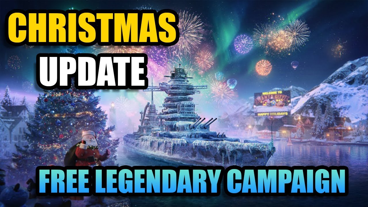 Рождественское обновление WoWS Legends: БЕСПЛАТНЫЕ ЛЕГЕНДАРНЫЕ КОРАБЛИ И БОЛЬШИЕ ПОДАРКИ!