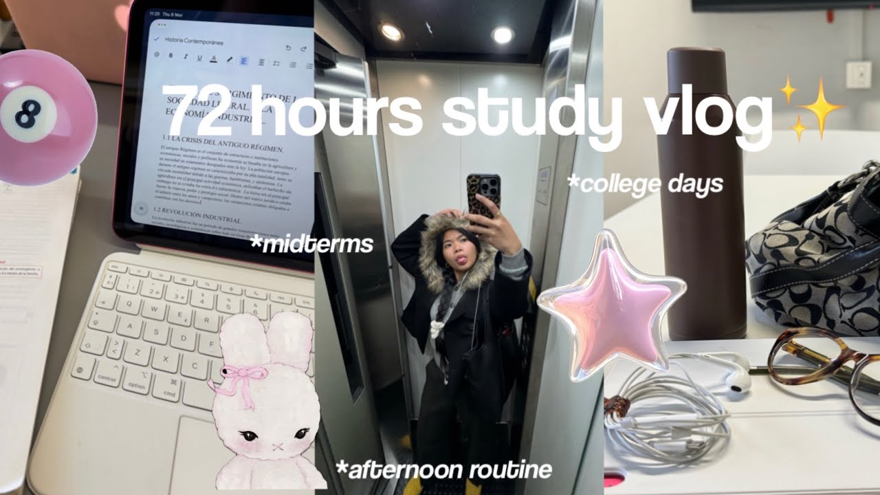 STUDY VLOG | productive, studying, libraries, projects, *realistic🌱📚☁️🧿