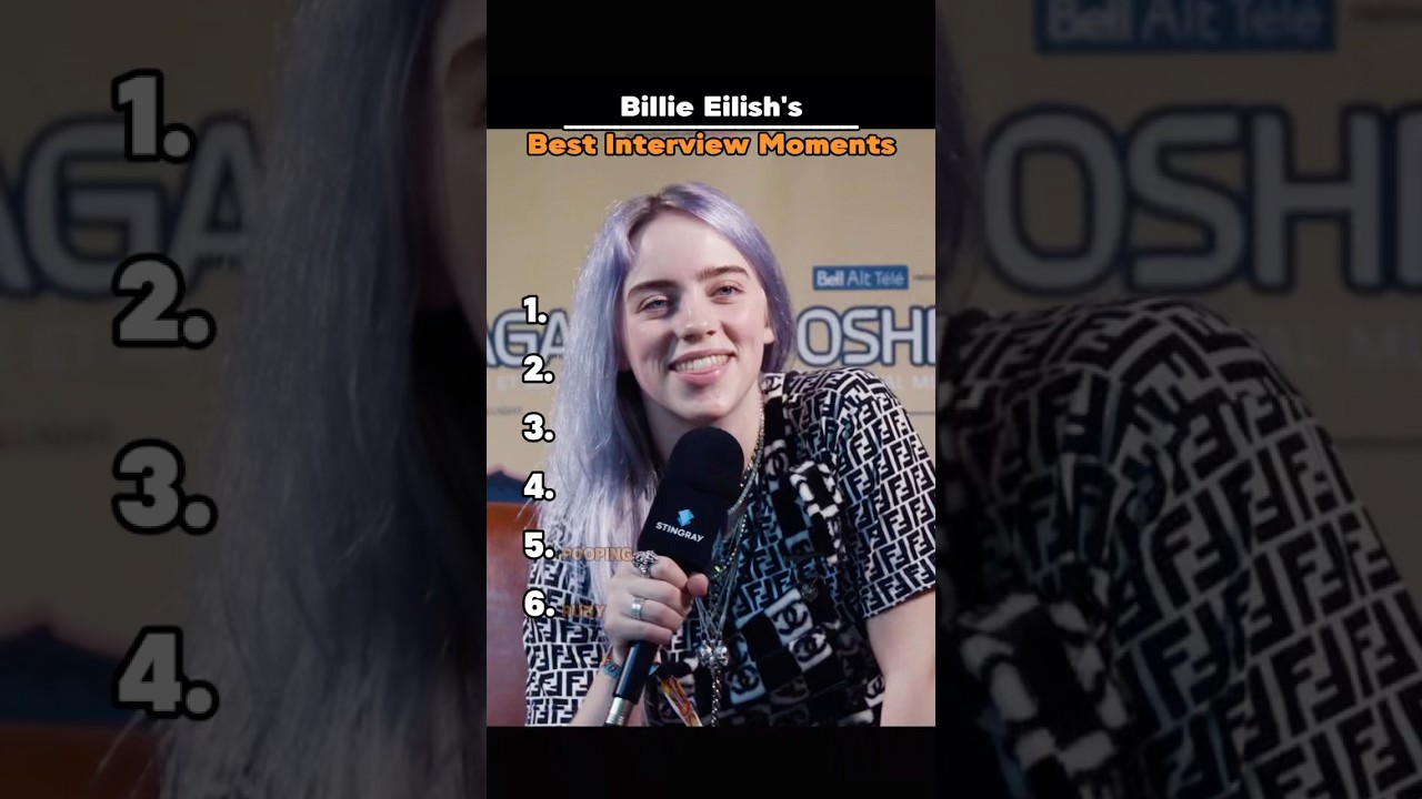 Billie Eilish's Best Interview Moments.#BillieEilish #celebrity #Interview #funny #viral