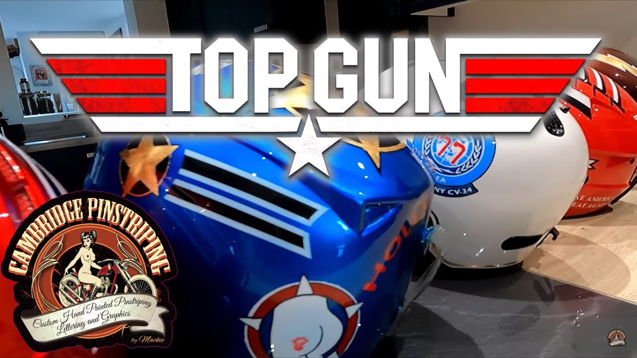 Cambridge Pinstriping - TOP GUN Ski Helmets!
