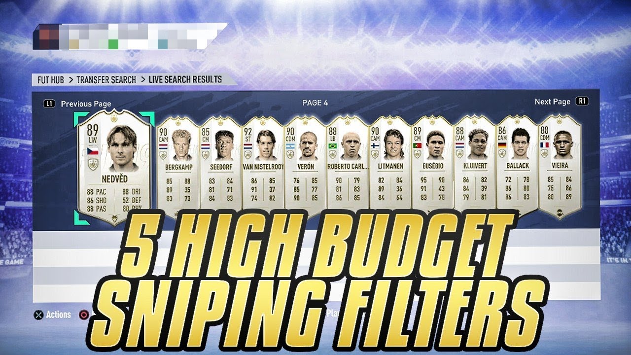 100k PROFIT SNIPE! 5x INSANE HIGH BUDGET SNIPING FILTERS! - (Fifa 19 Trading)