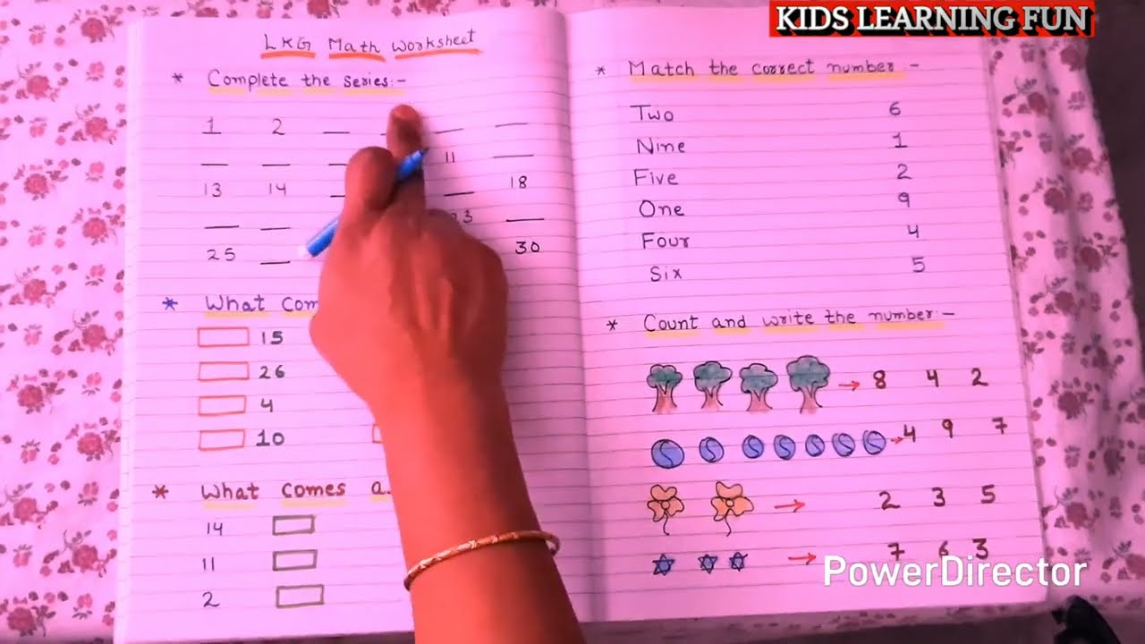 LKG Maths Annual Exam Preparation Sheet 2025-2026//LKG Maths Worksheet @kidslearningfun2013