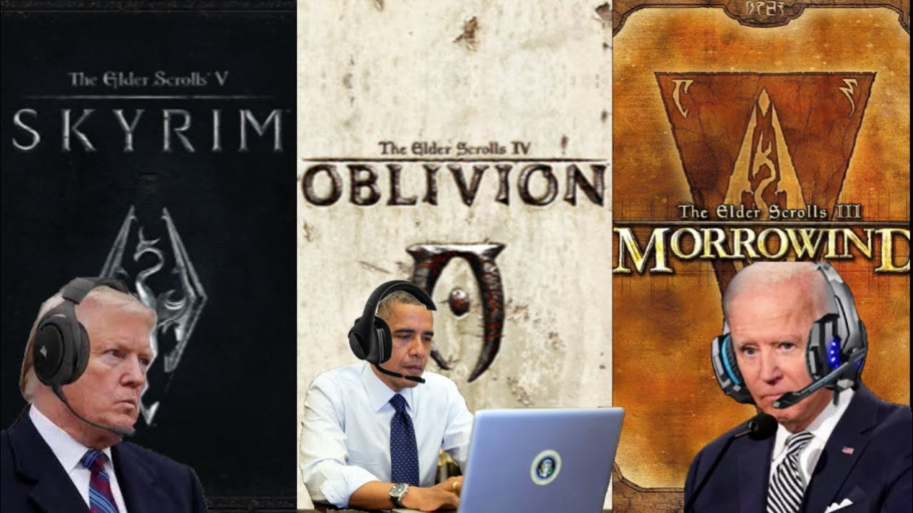 Trump, Biden and Obama debate which Elder Scrolls is best. #memes #ai