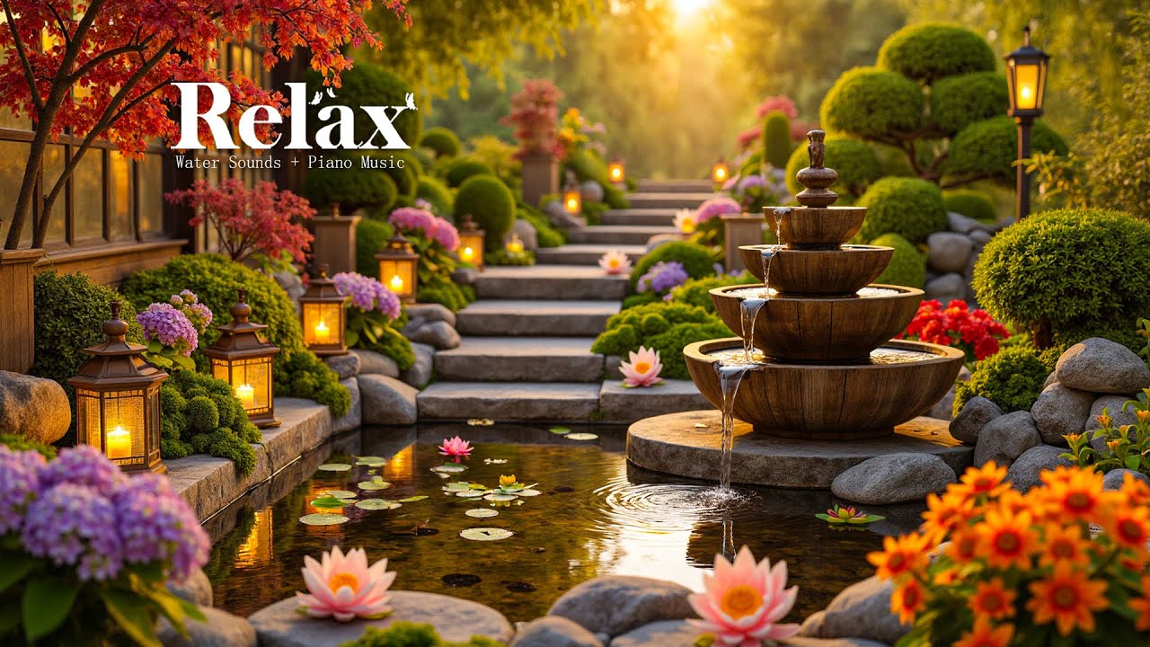 Расслабляющая музыка для исцеления + Звуки воды 🌿 Облегчение бессонницы, успокоение тревоги и мгнов