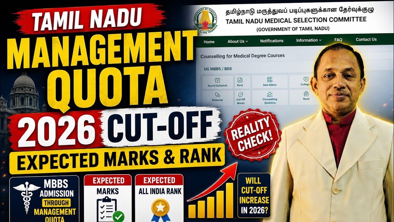 Expected Cutoff & Rank for Management Quota | State Rank & All India Rank |
