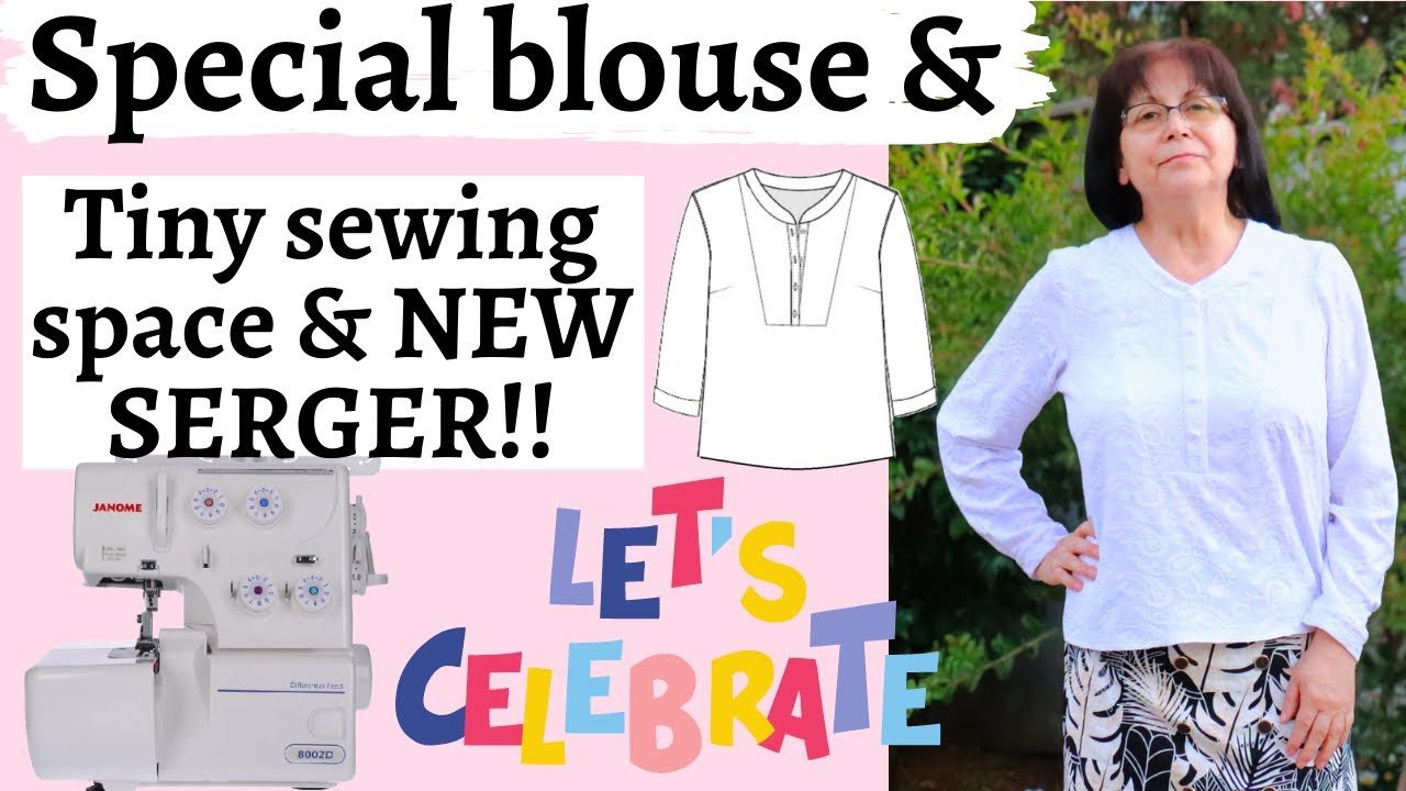 A SPECIAL top + TINY SEWING SPACE & NEW SERGER. Presto Tunic (Love Notions). $5 pattern