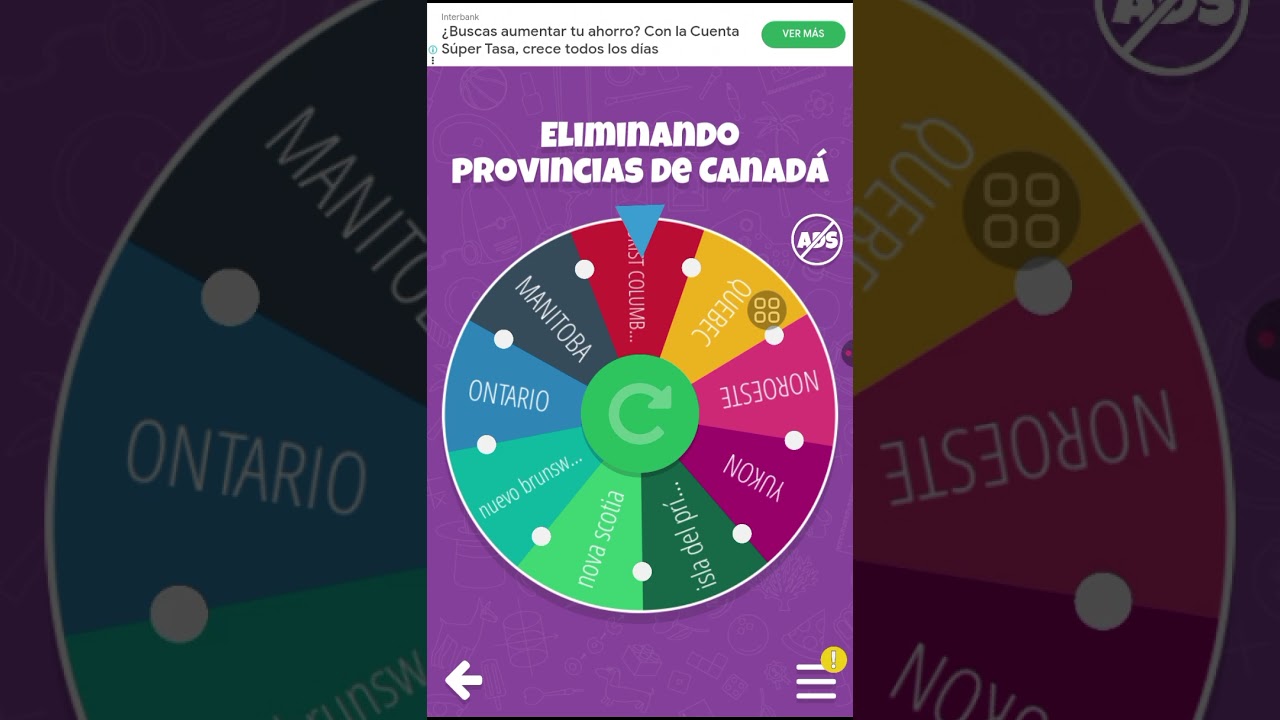 Eliminando provincias de Canadá