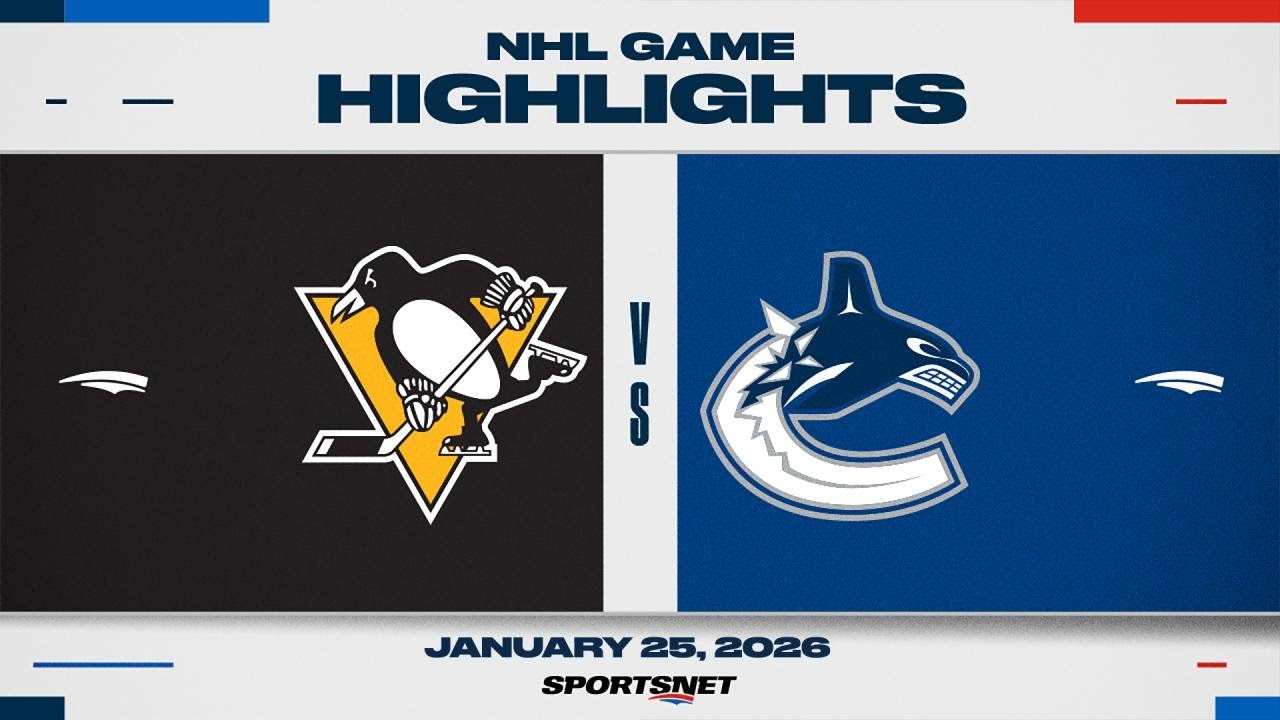 NHL Highlights | Penguins vs. Canucks - January 25, 2026