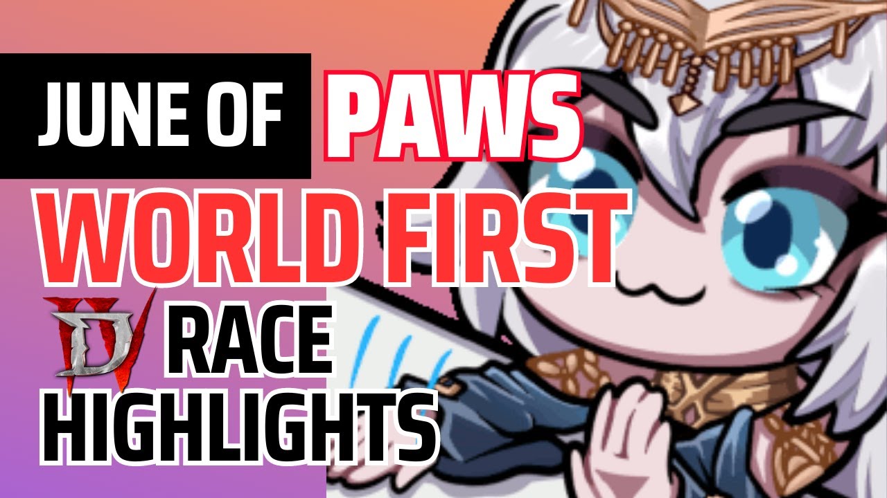 What Happened to Paws in June | Diablo IV Race to World 1st 100 Highlights & Memes