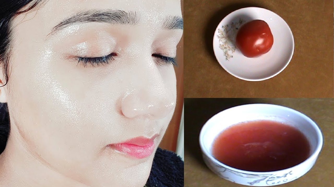 How to remove forehead wrinkles in one week using a tomato mask at home 🥔
