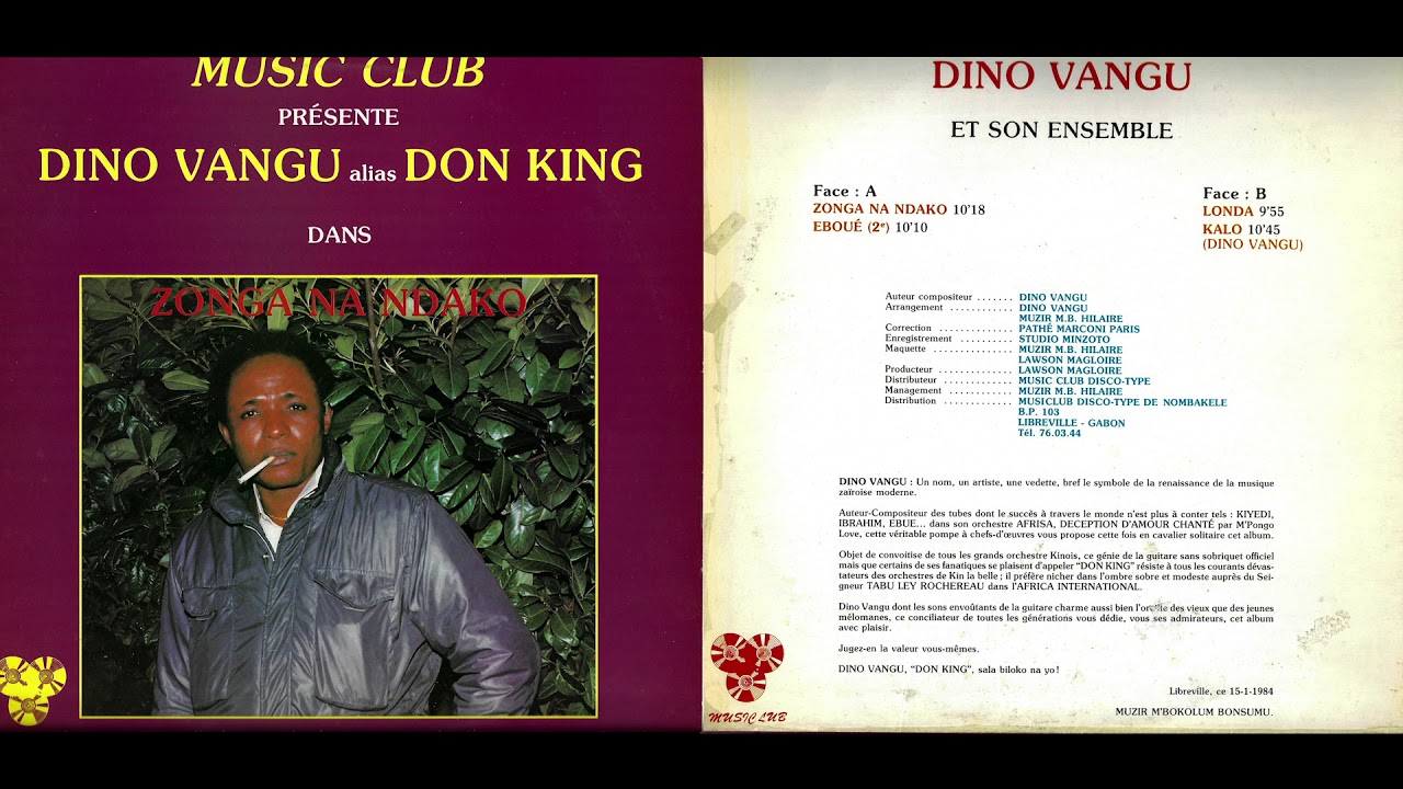 Dino Vangu alias Don King - Zonga Na Ndako