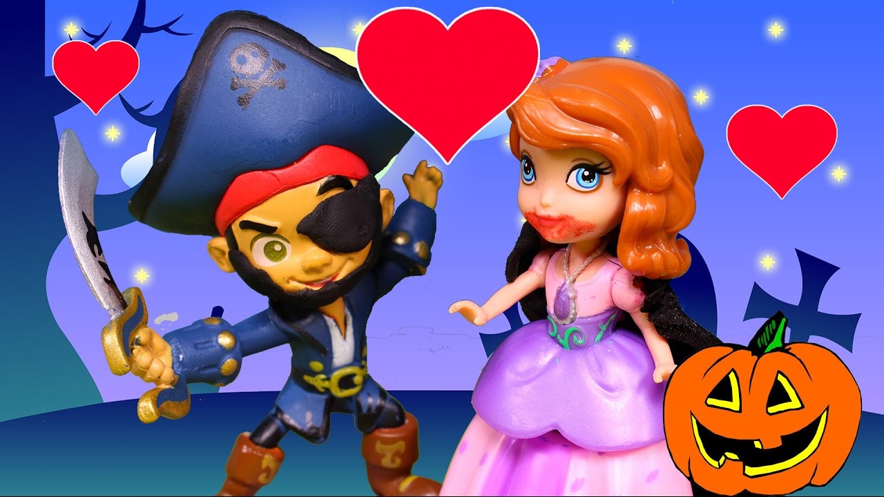 ♛ PRINCESA SOFIA ♛ Jake el Pirata y Sofia celebran la fiesta de Halloween | Juguetes en Español