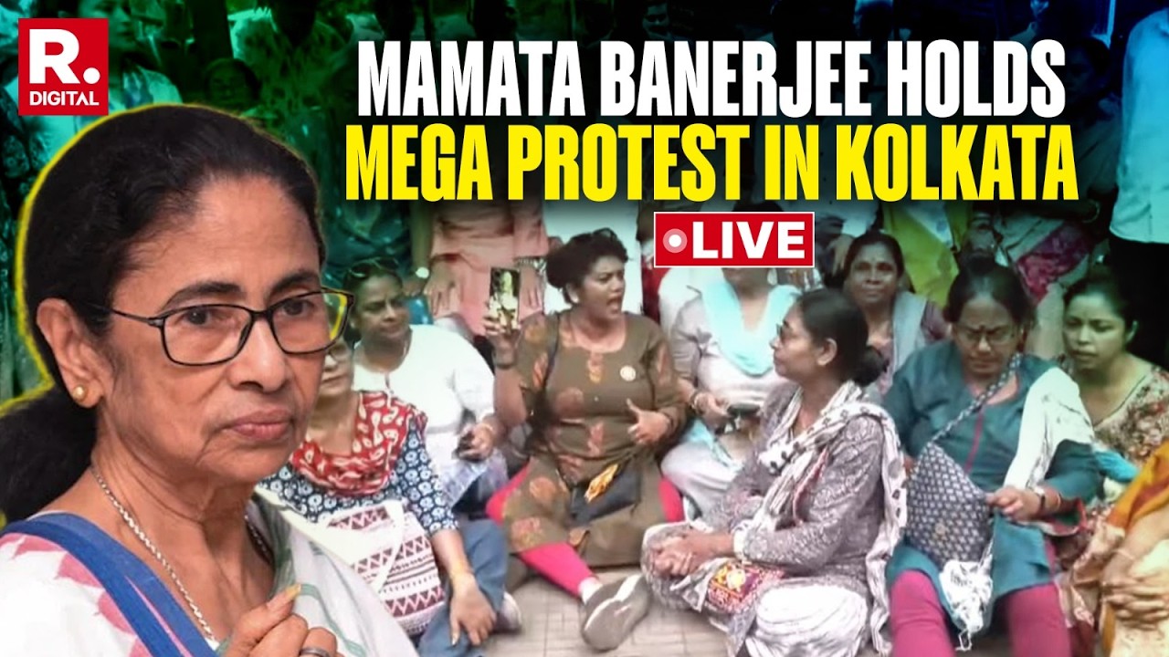 LIVE: Mamata Banerjee Holds Mega Protest Over Attack On Abhishek Banerjee | Post-Poll Violence | TMC