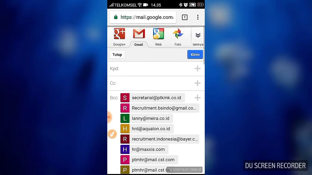 cara random email agar cepet tembus pangilan