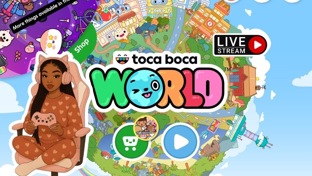 ˚ ༘♡ ⋆｡˚(LIVE) Gameplay & Decorate Sugar Pink Parlor 🎀💝🍬🧁✨| ASMR Cozy Gaming💖  #tocaboca