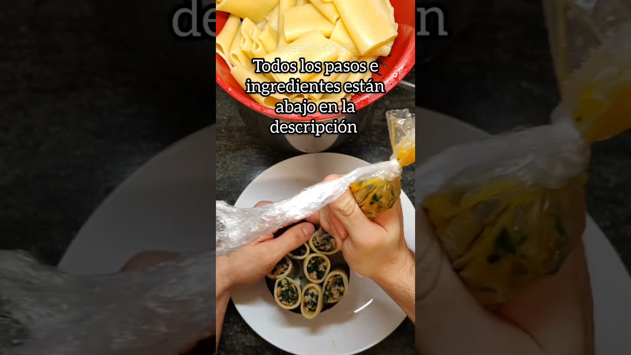❌PASTA RELLENA❌🍝🦐 #shorts #langostino #gorgonzola #espinacas #nueces | Receta ⬆ en la descripci&oacute;n
