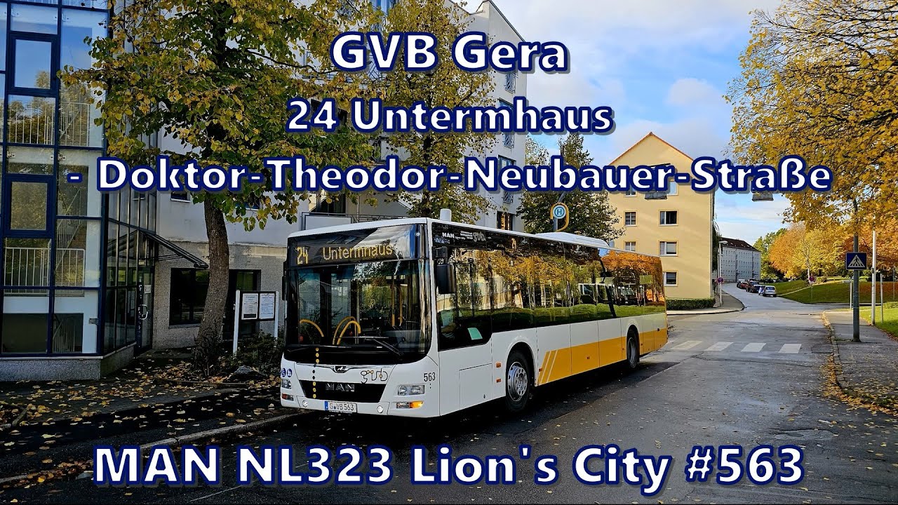 GVB Gera - Linie 24, MAN NL323 Lion's City #563
