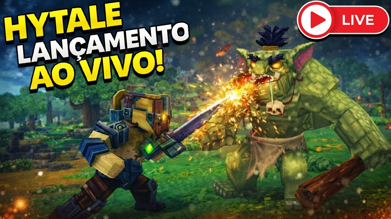🔴 HYTALE AO VIVO AGORA! GAMEPLAY DO LAN&Ccedil;AMENTO 🔥