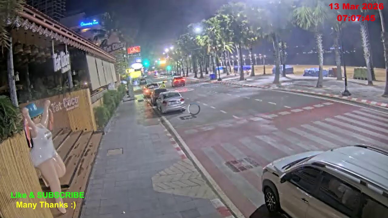 Pattaya Beach Road, Thailand | Live Camera Stream