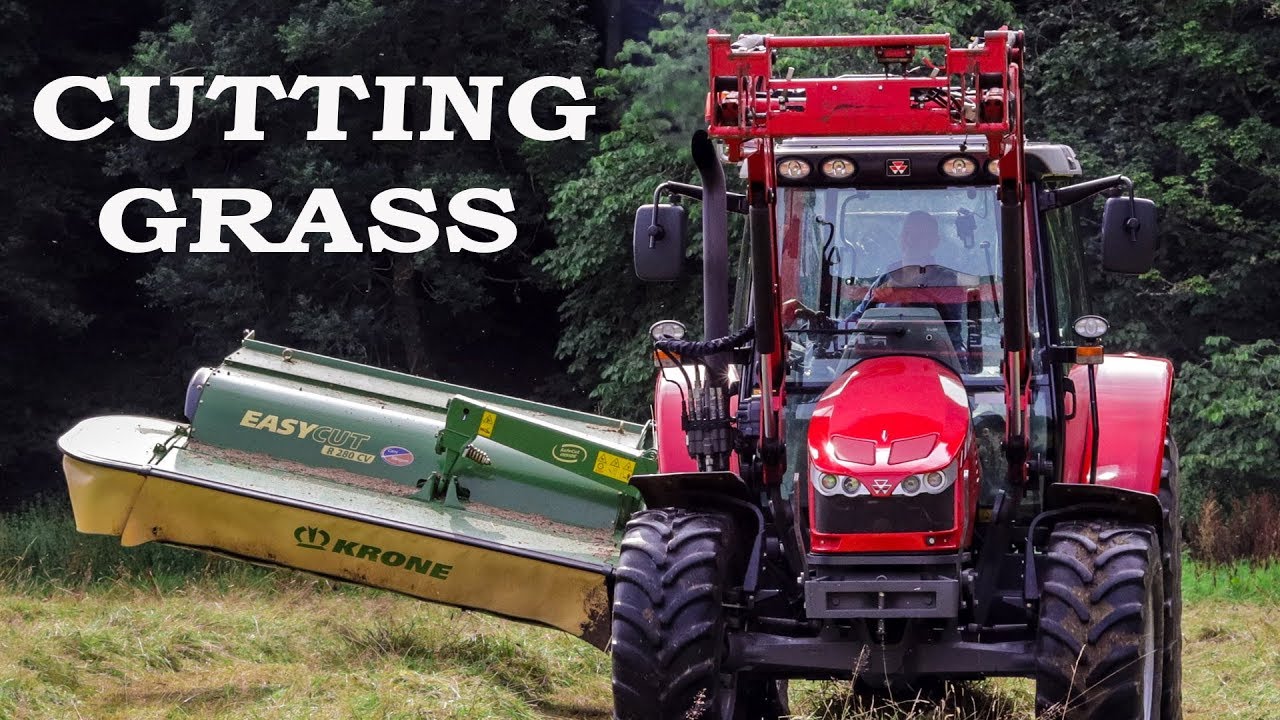 Cutting Grass With a Massey Ferguson and a Krone EasyCut